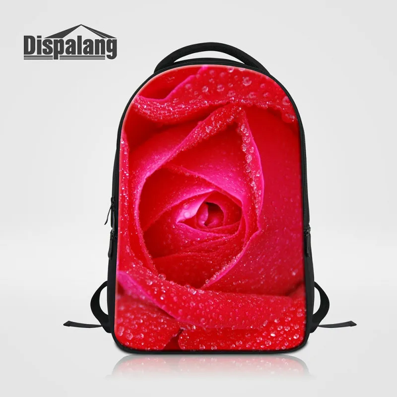 Zaini da viaggio da donna di grande capacità per laptop Rose Flowern Stampa Borsa da scuola Bookbags per ragazze adolescenti Zaino alla moda Zaino da viaggio