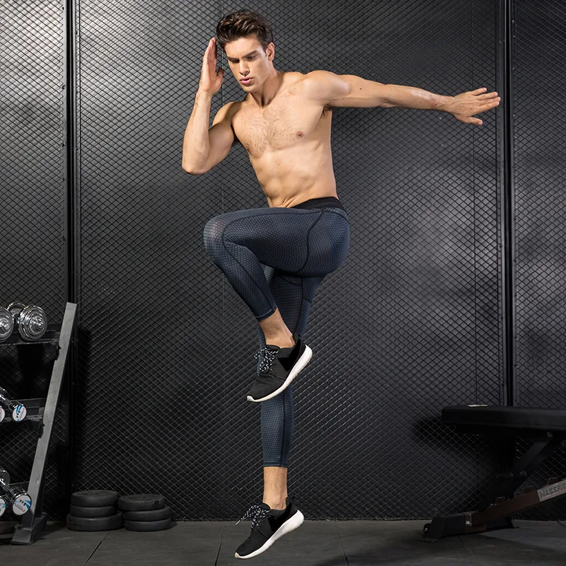 DryMove™ Seamless Sports Leggings - Dark gray - Men | H&M US