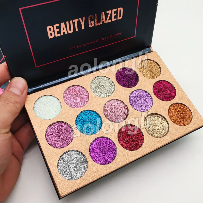 Trucco Beauty palette di ombretti glitter smaltati 15 colori Palette di ombretti ultra luccicanti Brand Face Cosmetici per le vacanze di Halloween DHL Free