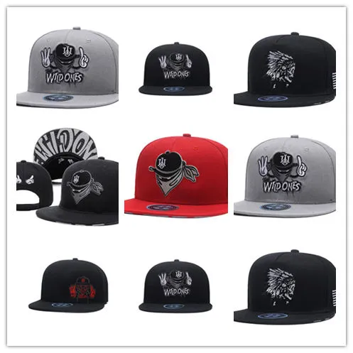 Top Verkoop Modemerk X De wilde Snapback Hoeden West Coast gangsta Cool Heren Hip Hop Caps Straat Hoofddeksels zwart grijs Rood