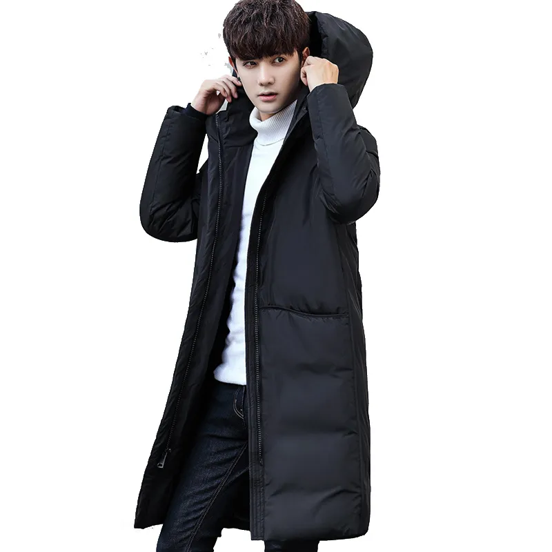 add new clothing jackets thick keep Wear outside long warm men down jacket high quality hooded down winter coat Male