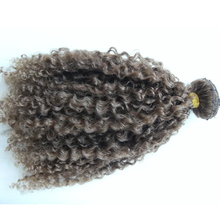 Clip de cheveux brésiliens bouclés en extensions de cheveux humains non transformés couleur brun noir naturel 10-28 INCH afro kinky curl style