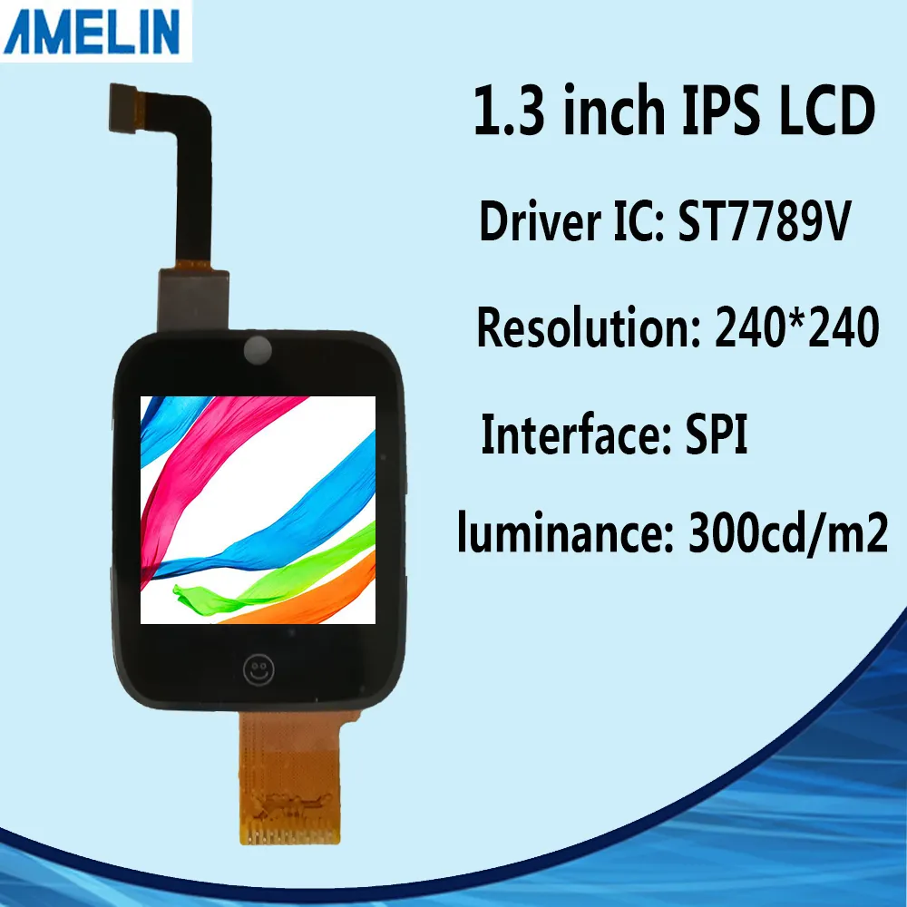 AML133A1201 1.3 بوصة 240 * 240 tft وحدة شاشة LCD مع شاشة IPS اتجاه العرض ولوحة اللمس CTP