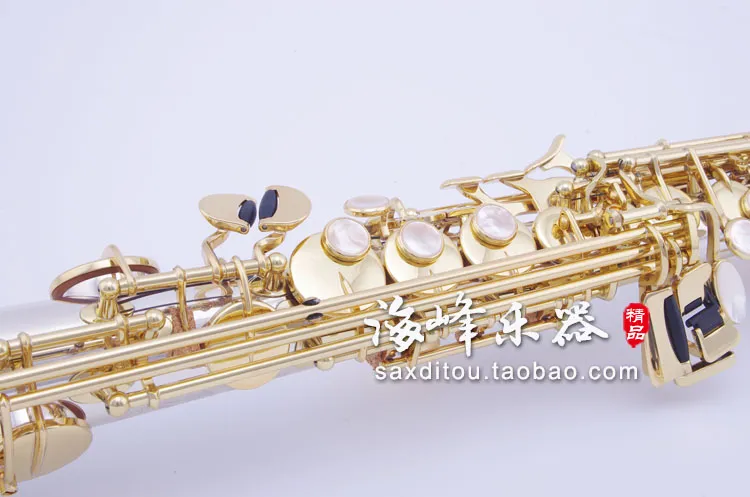 Hohe Qualität Messing Musikinstrumente Kopieren Japan YANAGISAWA S9930 B B Sopransaxophon Versilbert Sax Mit Fall, Mundstück