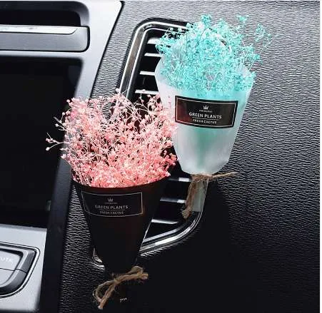 Car Interior Accessories Air Freshener Eternal Dry Flower Air Conditioning Outlet Perfume Ornaments Car Decoration Without Balm