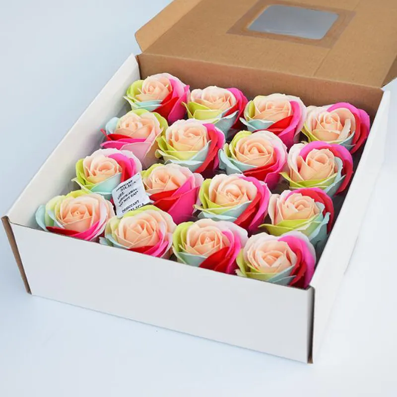 Chegada nova Rose Sabão Flor Flor Artificial Caixa de Presente Variedade Estilo do Dia Dos Namorados Presente de Natal de Casamento / Caixa
