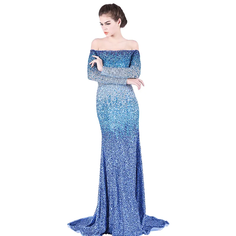 Nowe eleganckie eleganckie gwiazdy imprezowe sukienki wieczorowe w szyku w szyku kantarki długie cekiny imprezowe sukienki balowe sukienki DH057