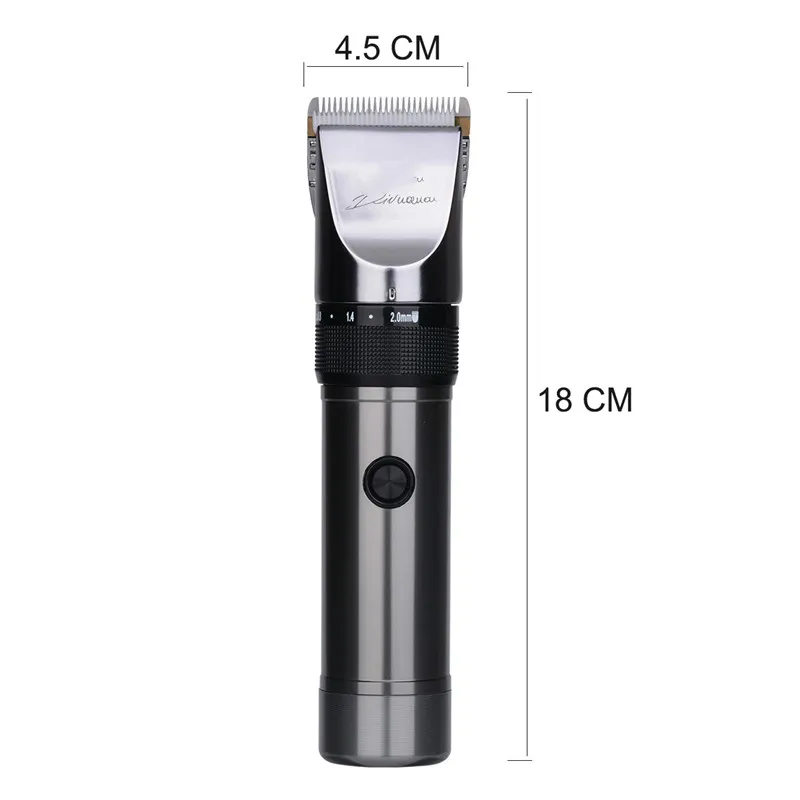 Quiet Hair Clipper Hair Cutting Machine Professional s Lithium Battery Titanium Ceramic Blade Hairdresser6668756