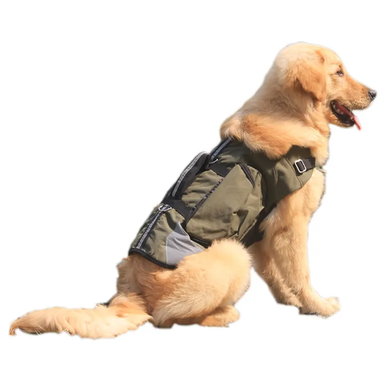 Perro del invierno capas de la chaqueta impermeable Arnés ropa de la caza ropa caliente Traje de Esquí para mascotas Pequeño Mediano Grande - para el ascenso al aire libre de la montaña