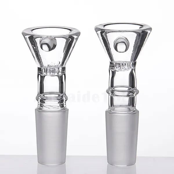 Bols en verre pour bongs, conduites d'eau, support d'herbes sèches, bol à joint mâle de 14mm, outil de fumage 687