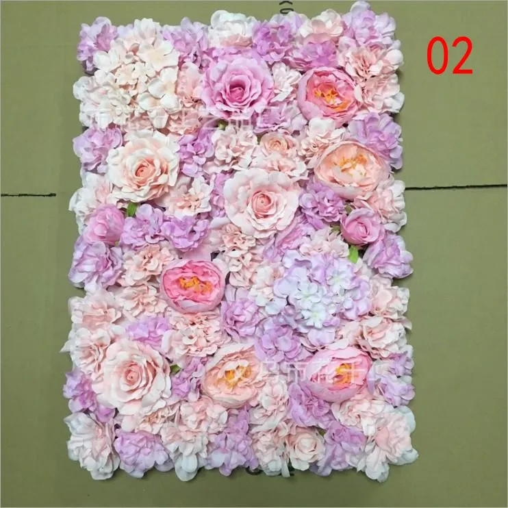 10 sztuk / partia 60x40cm Romantyczna Sztuczna Rose Hortensja Kwiat Ściana na Wedding Party Etap i Tło Dekoracji Wiele kolorów