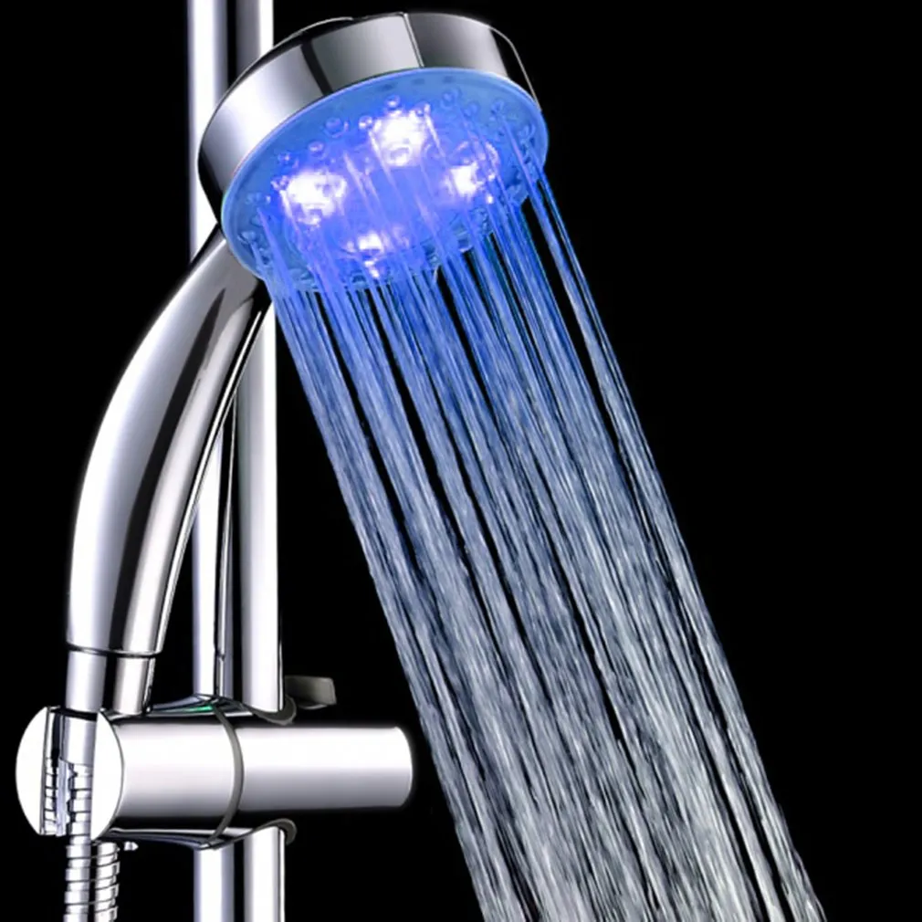 Ugello del rubinetto della testa della doccia dell'acqua luminosa a LED Accessori per doccia da bagno a luce colorata idroelettrica automatica a mano