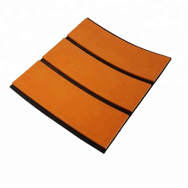 Non Slip Teak Floor Mats For Boats And Yachts Orange And Black EVA