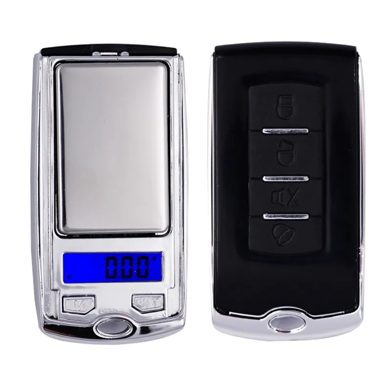 Design Key Car 200G x 0.01g Mini Elektroniczna cyfrowa biżuteria Diamond Scale Balance Pocket Gram LCD Wyświetlacz