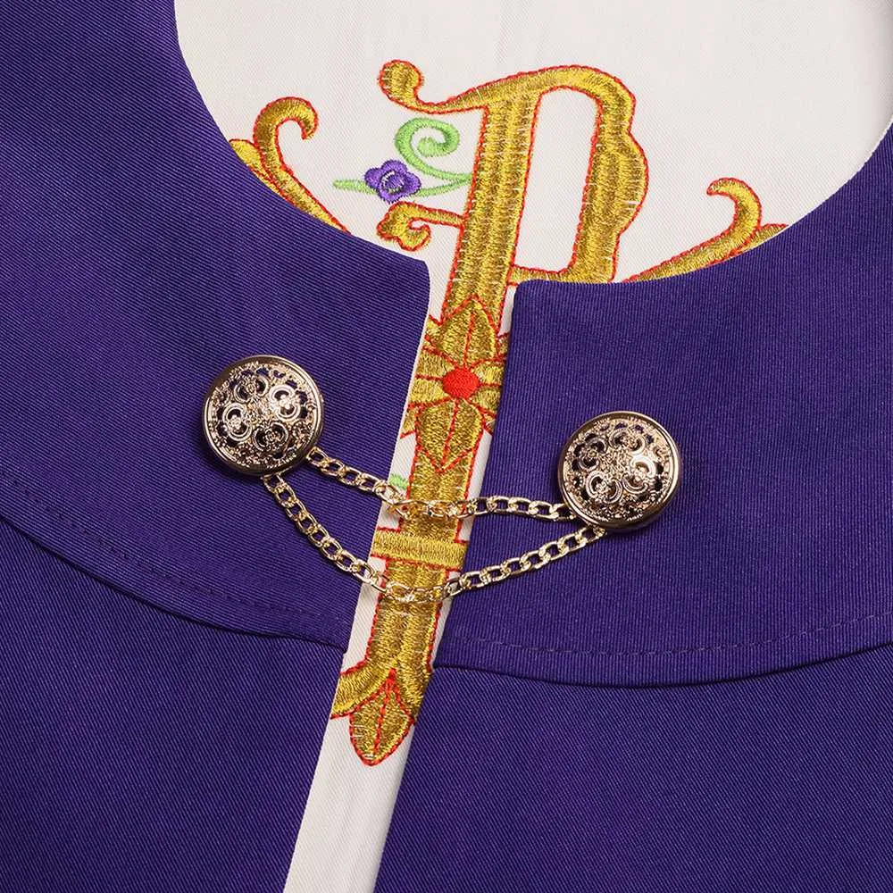 Rahip Papaz Kostüm Aksesuarları Kilise Eşarp Dinleri Gezginler için Tersinir Stoles Nakış Chasuble Din Adamları Purplewhite