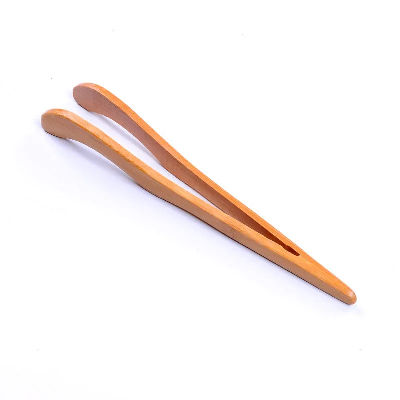 100st 18cm Naturligt bambu Tea Clip Handgjorda karbonisera Tea Tweiter Kinesisk Te Ceremony Tillbehör