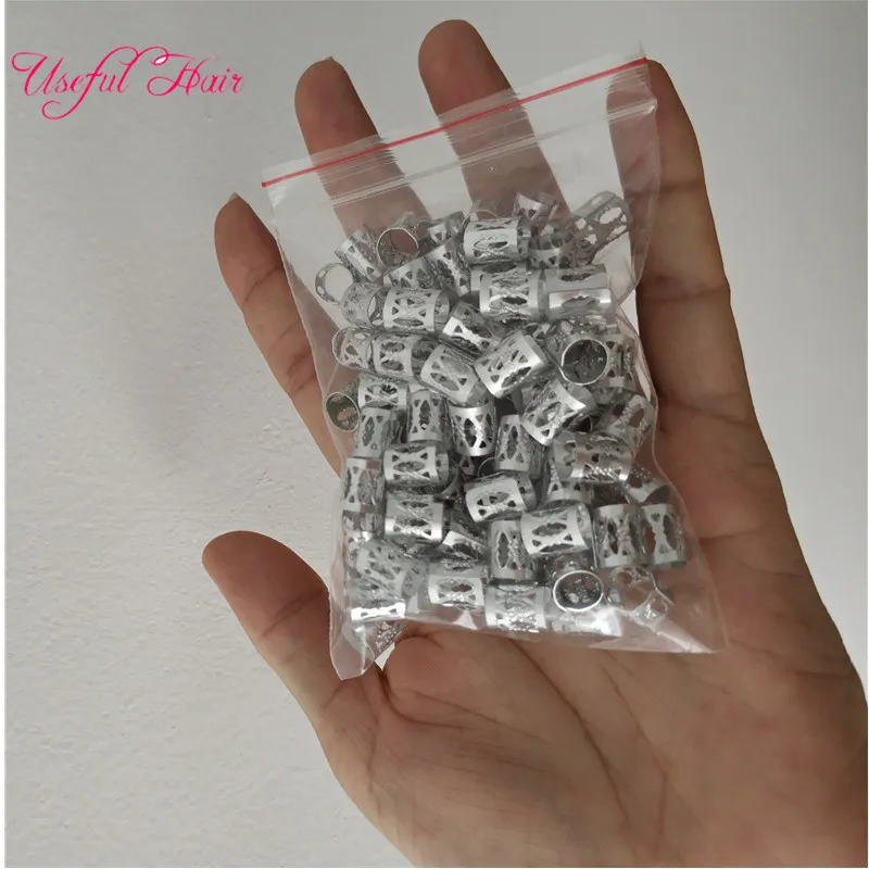 Grampos de cabelo de metal acessórios Presente anéis de punho para torcer contas de cabelo para dreadlocks 100 pcs Microbeads trança de cabelo clipe ajustável ferramentas