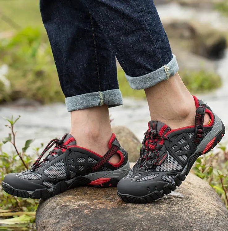 Men Outdoor Sneakers Breathable Hiking Shoes Big Size Men Women Outdoor Hiking Sandals Men Trekking Trail Water Sandals