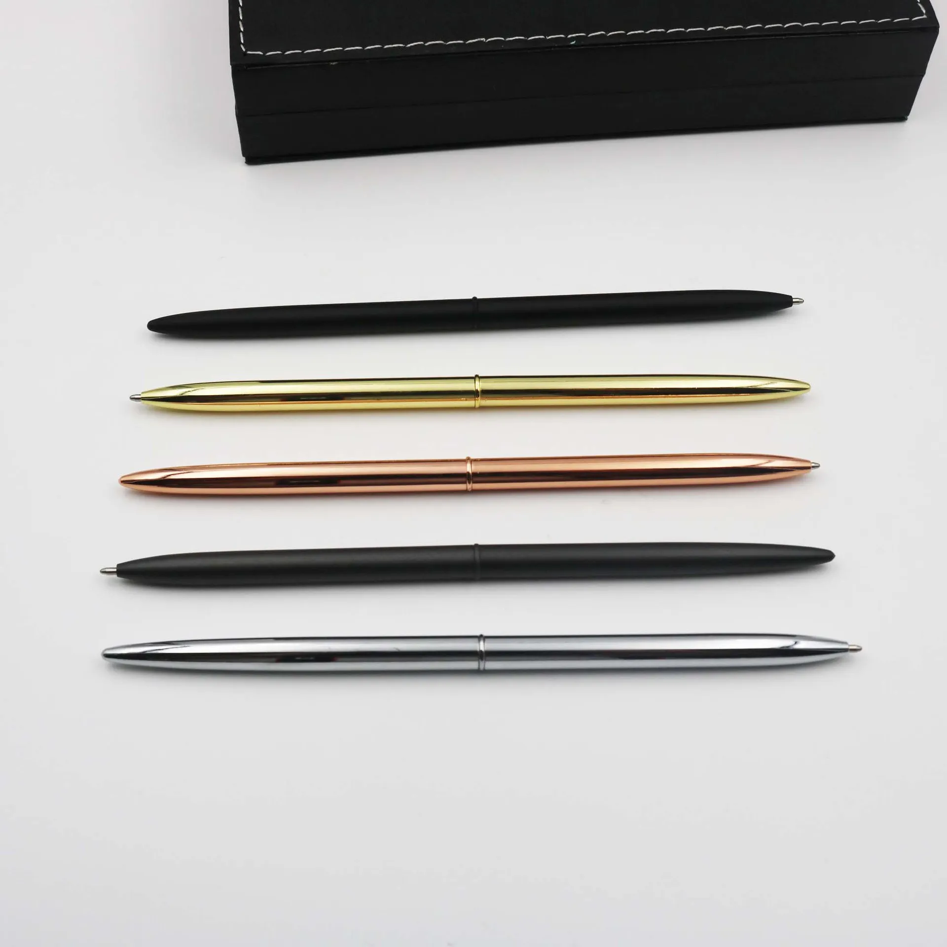 Metal Ballpoint Pen Black Ink Slim Ball Pen El Bank Pen for Business Writing Office School Supplies WJ0204915141