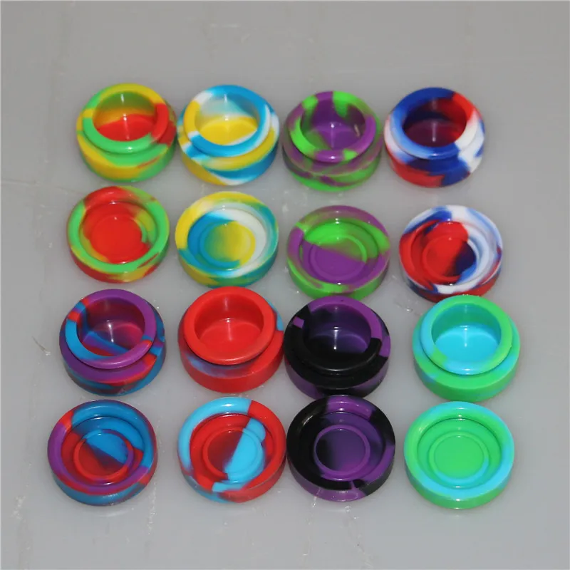 Nonstick wax containers silicone box 5ml silicon container food grade jars dab tool storage jar oil holder for Silicone bong