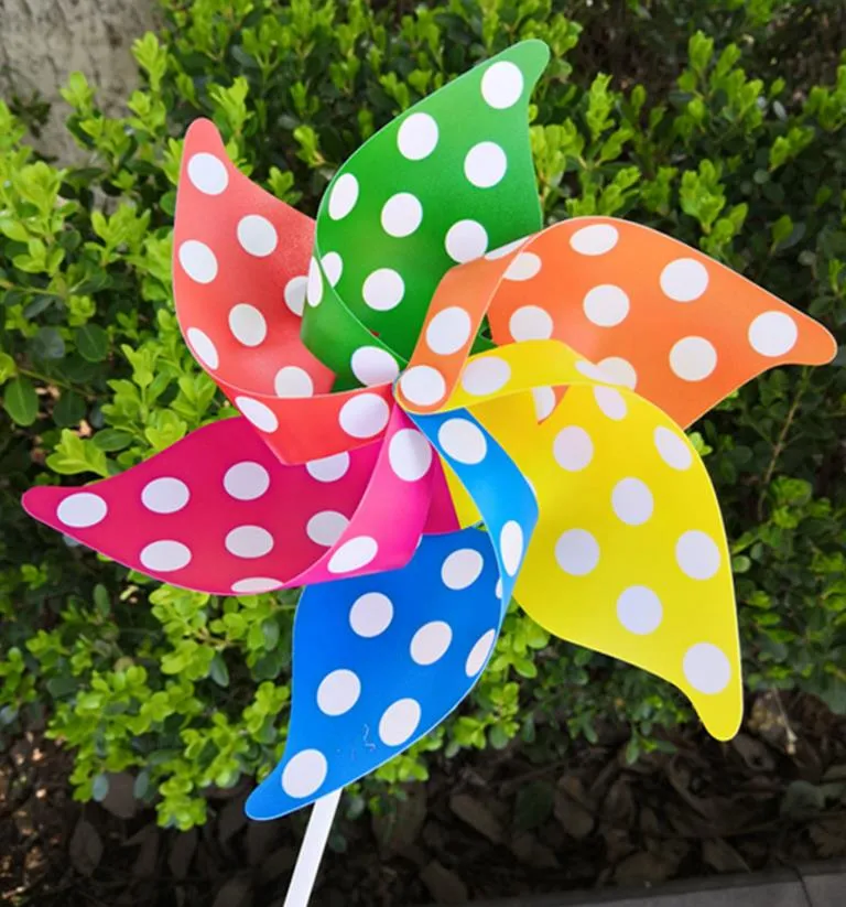 Diy Windmill Party Decor Pinwheel Whirligig Vind Chime Flower Dekoration Hem Yard Garden Dekorationer Ornament Kids Gifts Leksaker