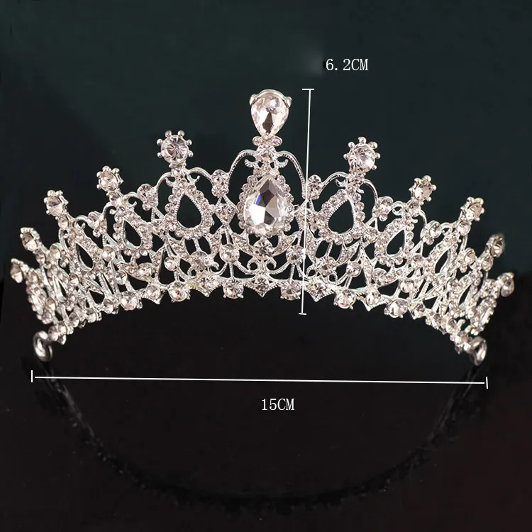 Nowy Wedding Party Biżuteria Kryształy Bridal Tiaras Dla Kobiet Zaręczyny Tiara Korona Headband Akcesoria do włosów Moda Luksusowa Biżuteria