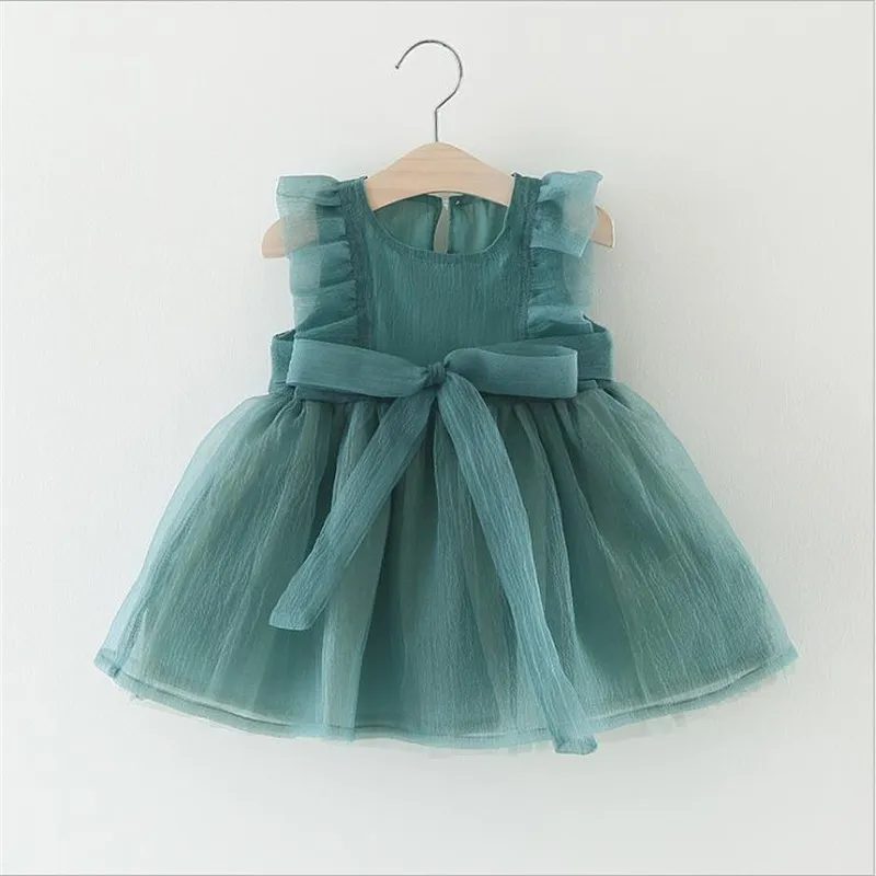 Children Cute Dresses 0-3 years Summer dress For Girl Kids Clothing 2018 Fashion  Sleeve Mesh Romper Baby Newborn Tutu Dress