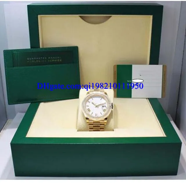 Christmas Gift mens watch 40mm 228238 18K Yellow Gold White Roman Dial Watch NEW original box certificate