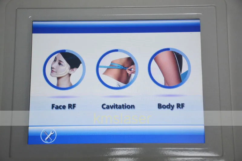 3 i 1 bärbar 40khz kavitation 5MHz sexpolar kropp RF ansikte RF handtag för ansikts hudlift kropp bantning hemsalong maskin