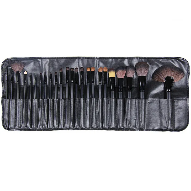 Professionell 24 st Makeup Brush Set Verktyg Makeup Toalettsaker Kit Make Up Brush Set Case Kosmetisk Borste Gratis frakt