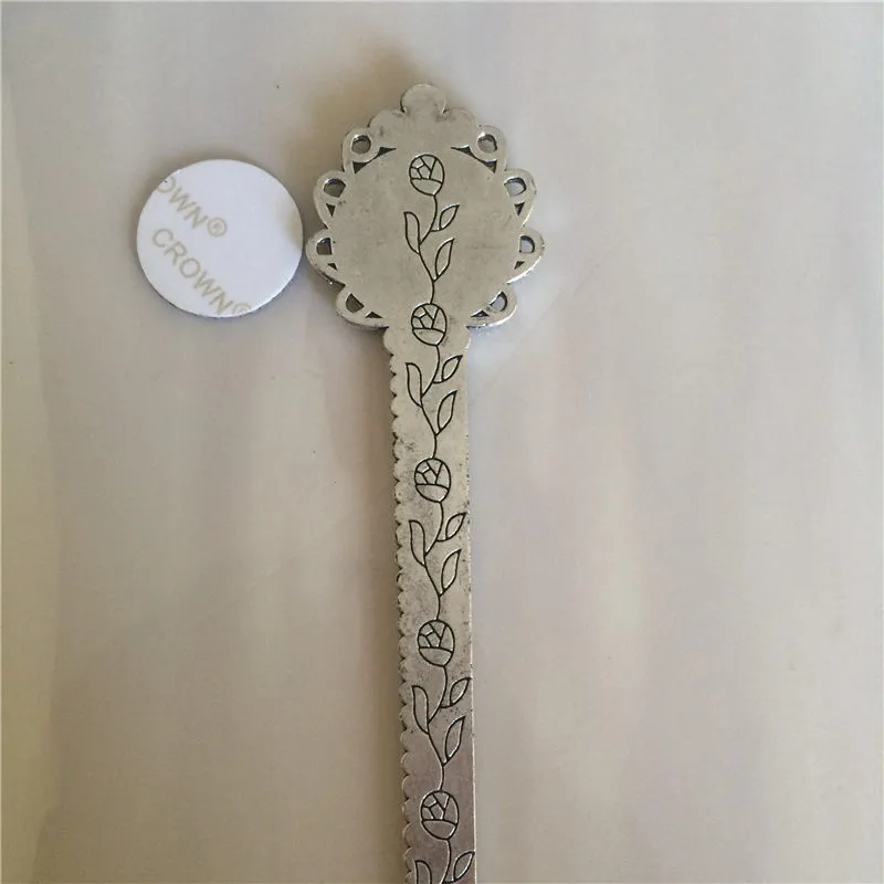 Blank Forntida Silver Bookmark för Sublimation DIY Personliga Bokmärken Gåvor för termisk överföring Skriva ut två stilar grossist