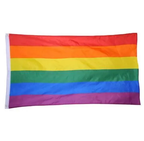 Büyük Gökkuşağı Bayrağı Gay Pride Banner Çizgili Flama Bayrakları Büyük Etkinlik İşareti 4x6 Ayak Polyester Parti Dekorasyonları 90*150 cm