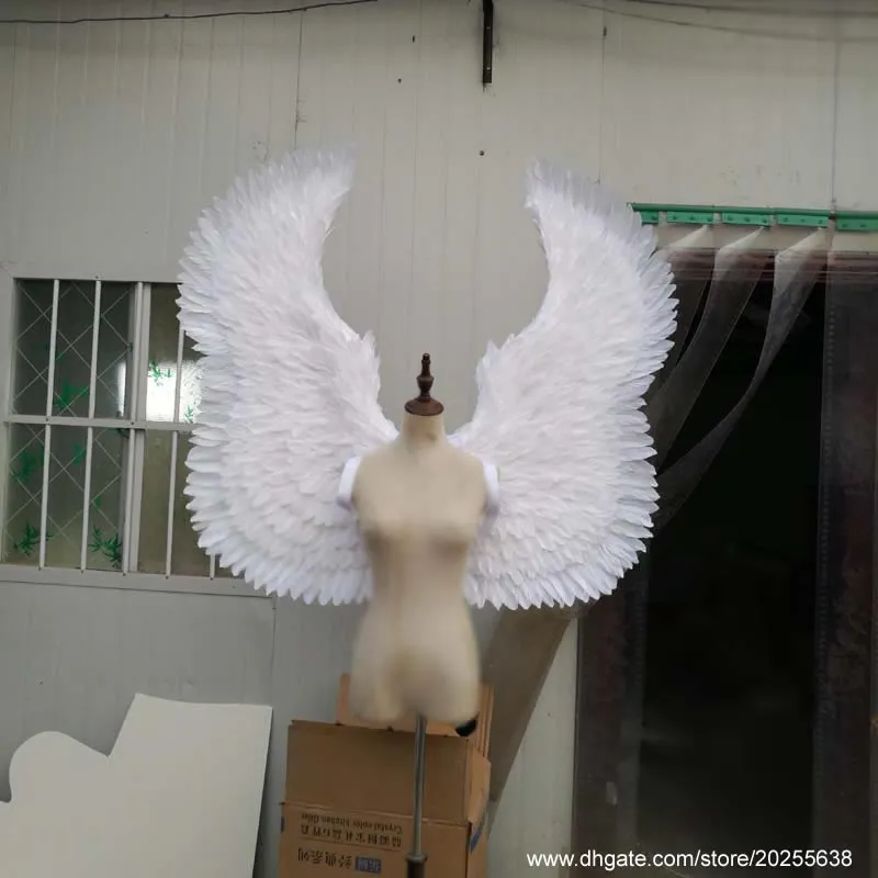 haute qualité de belles ailes d'ange blanc ailes de fée belle créatif accessoires de tir de magazine décorations de mariage costume de cosplay