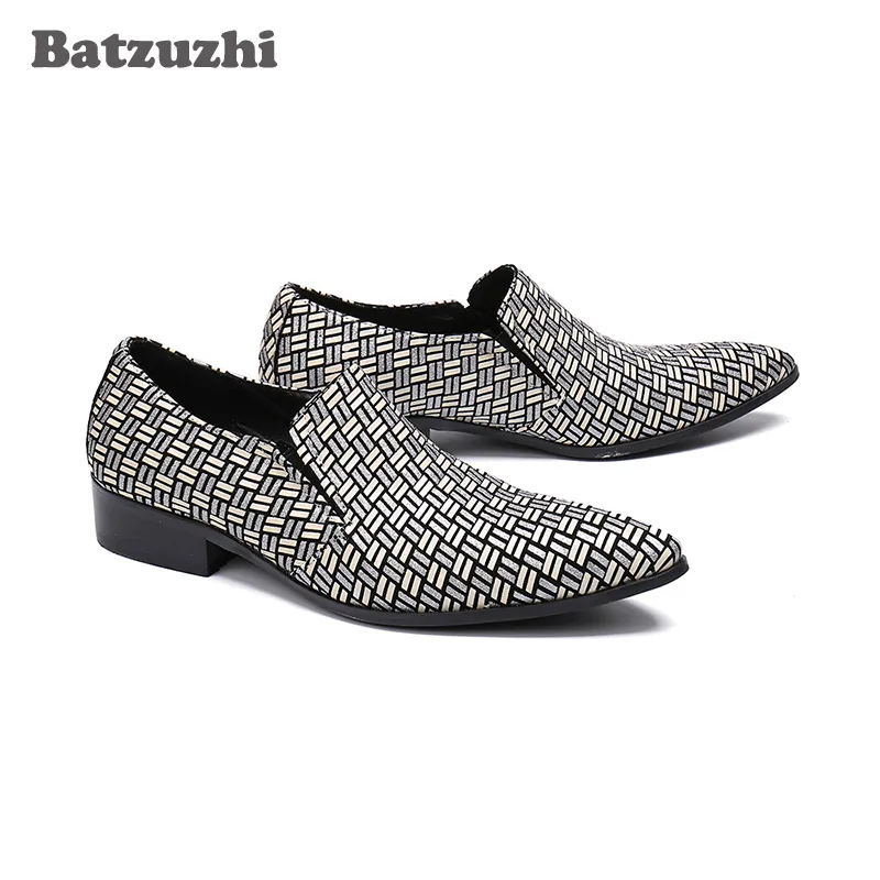 Slip-on Designer Luxury Men Shoes Size 38 46 Fashion Leather Men Dress Shoes Pointed Toe Bullock Oxfords Shoes For Men