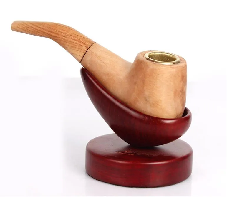 New curved hammer, wood pipe, smoking accessories, removable manual grinding pipe