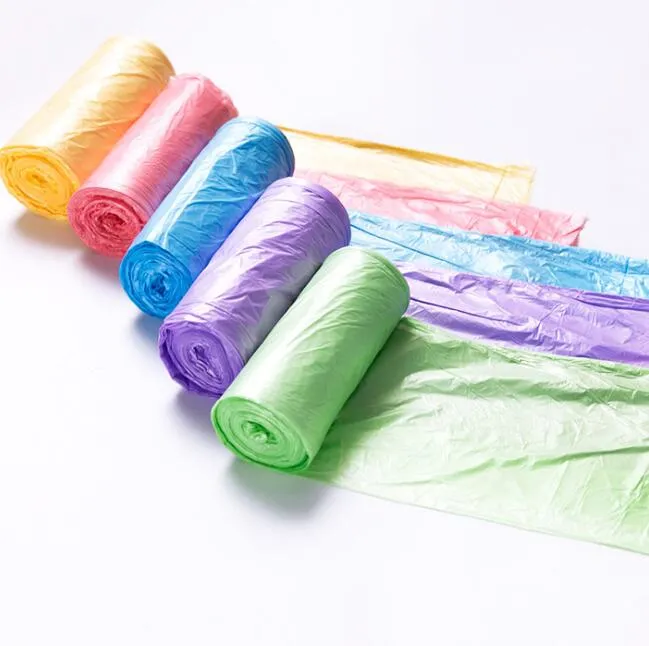 여러 가지 빛깔의 쓰레기 봉투 편리한 환경 일회용 플라스틱 쓰레기 봉투 낭비 버킷 가방 집 부엌 임의의 색상을 사용하여