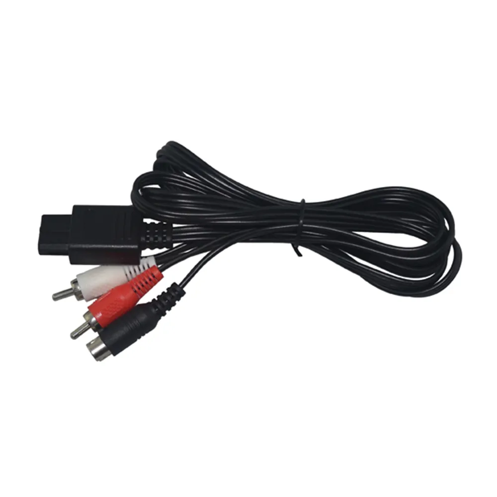 1.8m 6ft hoge kwaliteit S-videokabel 3 RCA AV Cord Lead for N64 SNES GAMECUBE NGC DHL FEDEX EMS GRATIS schip