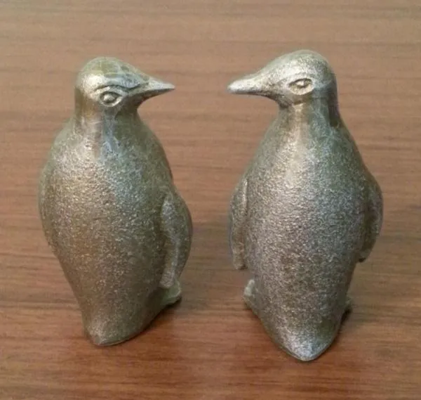 2 pezzi STATUE PENGUIN CATTURA VINTAGE Coppia di pinguini artigianato artigianale regalo ufficio casa decorazione statuto di sculture animali b2492798