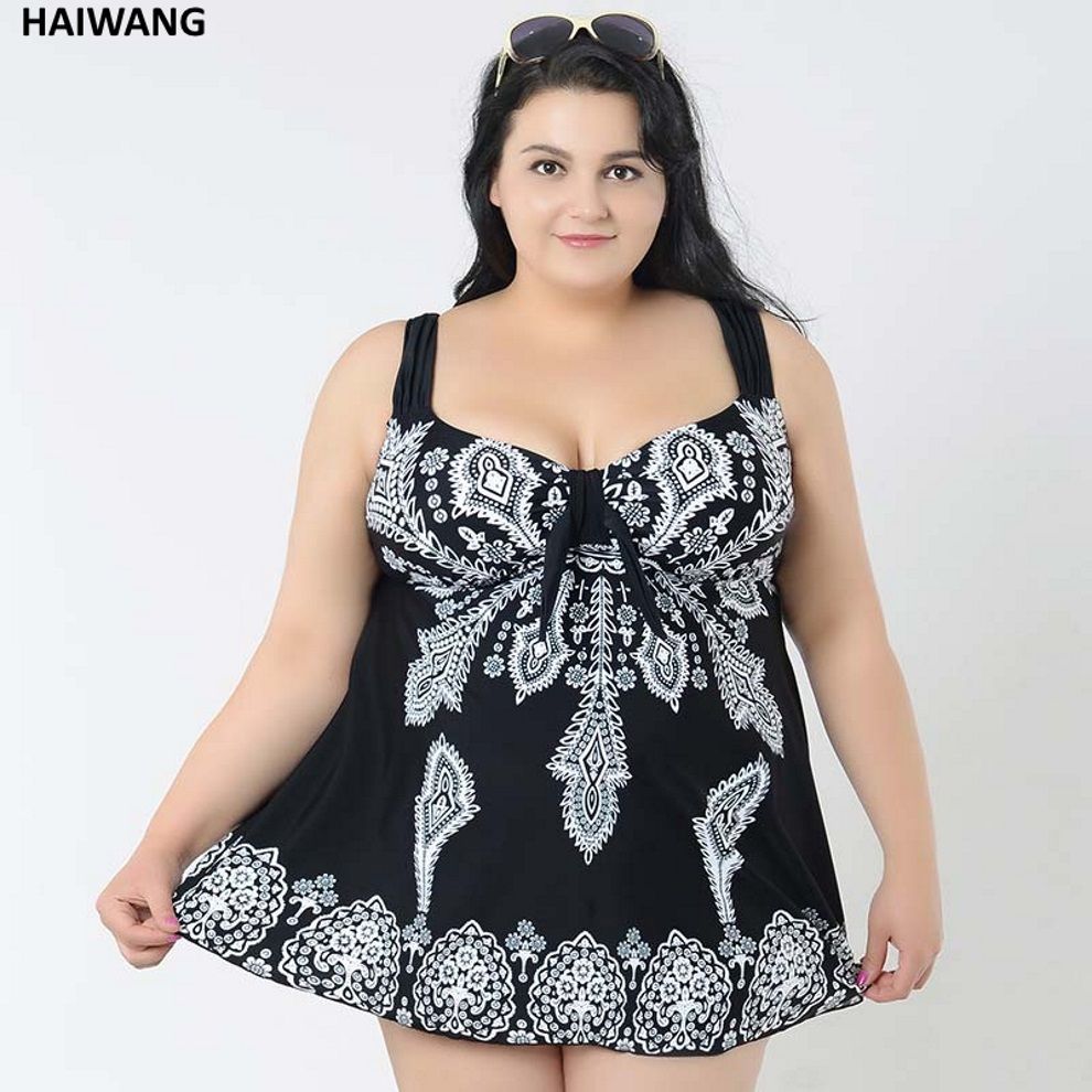 Tankini Tallas Grandes Traje De Baño Mujeres Vestido Gordo Tamaños