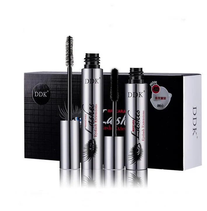 fibra di seta magica DDK Mascara trucco 2 pezzi / set estensione ciglia allungamento volume fibra 4D mascara didicat cosmetici spessi