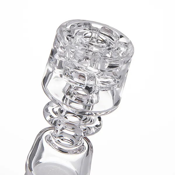 Ny Quartz banger Frosted Joint 19/14/10mm Hane Kvinna Joint Pure Crystal Double Stacker Diamond Knot Hos Mr.Dabs Retail