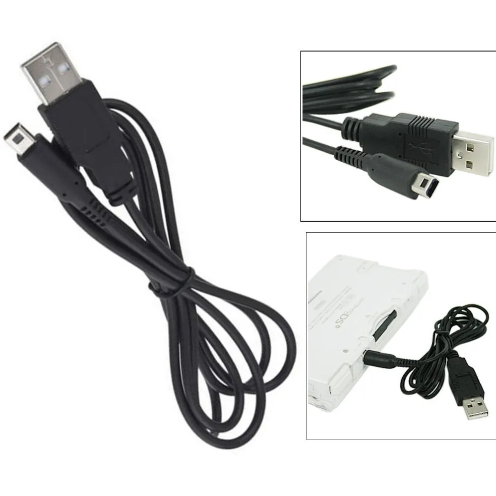 Cable de alimentación de carga de sincronización USB de 1,2 M para nuevo 3DSXL LL DSi NDSI XL 2DS Cable de cargador de alta calidad ENVÍO RÁPIDO