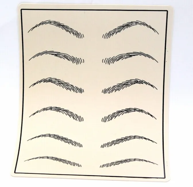 10Pcs Cosmetico Permanente Trucco Sopracciglio Tatuaggio Pratica Pelle Fornitura Falso Sopracciglio Tatuaggio Pratica Pelle per Microblading