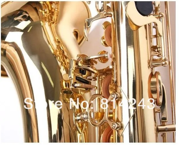 Margewate baritonsaxofon Brandkvalitet Mässing Body Gold Lacquer Saxophone With Case Mouthpiece and Accessories 9870648