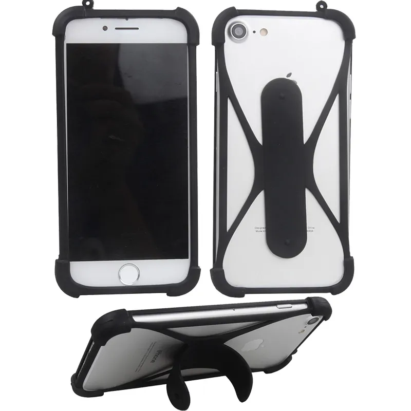 Custodie per telefoni con telaio in silicone con supporto per Smart Phone Cover in gomma per telefono cellulare Custodia per paraurti universale