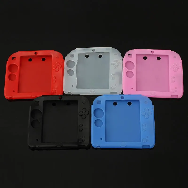 Soft Silicone Borracha Caixa Protetora Gel Soft Gel Capa Para 2DS Multicolor DHL FedEx EMS Navio Livre