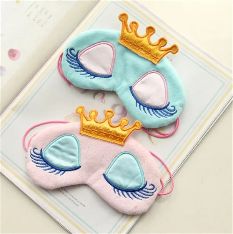 Crown Eye Blinder Winker Sleep Mask Padded Eyeshade Rest Relax for sleeps cover Travel Cartoon Long Eyelashes free ship 100