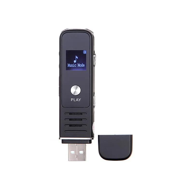 Portable USB DISK Registratore vocale digitale con lettore MP3 Display LCD Registratore vocale con slot schede TF Registratore registratori elettronici ricaricabile