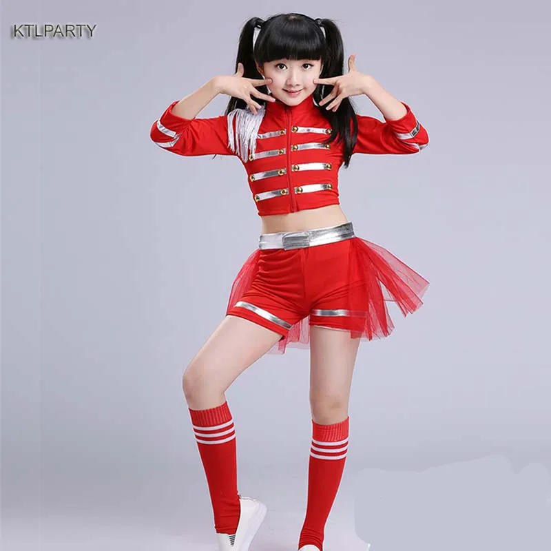 KTLPARTY Bambina Ragazza Pon Pon Rossa Cheerleading Ginnastica Costumi  Vestito Danzatrice Jazz Vestiti Costume Pantaloni Calza Da 17,75 €