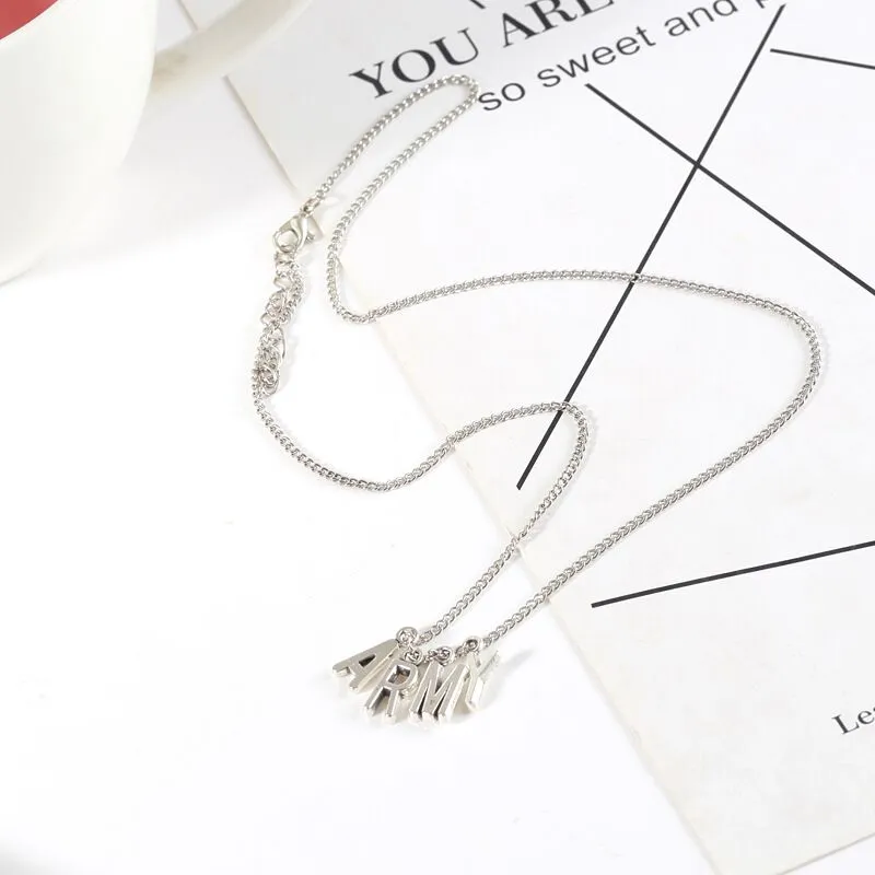 Fashion KPOP BTS Jimin Necklace Bangtan Boys ARMY ARMY Pendant KOOK JIMIN V SUGA8973380